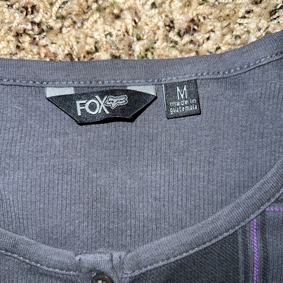 Fox Gray and Purple Button-Up Shirt - Picture 3 of 3